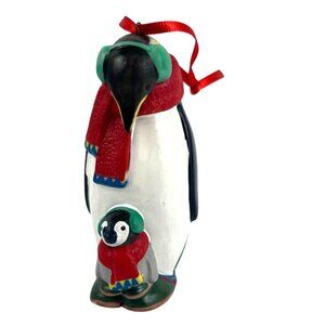 Hallmark 2001 Safe & Snug Porcelain Penguin Ornament Christmas Decor